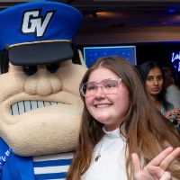 Girl anchoring up with Louie the Laker